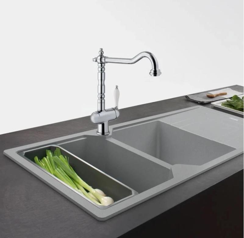 Franke Particolare Old England klasszikus konyhai csaptelep króm 115.0060.360