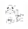 Huber Victorian Thermostatische Douchekraan met glijstangset RVS VTS010102A