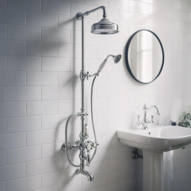 Huber Victorian Thermosztatikus Fürdő/Zuhanyszett 30 cm Rozsdamentes Acél 592.VN31H.AC