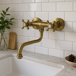 PB Nosztalgikus konyhai csaptelep Classic C fali csaptelep Bronz 10.2722