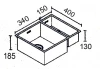 ABK Bingara 1534fvi 1,5 rvs spoelbak vlakinbouw KS53015341