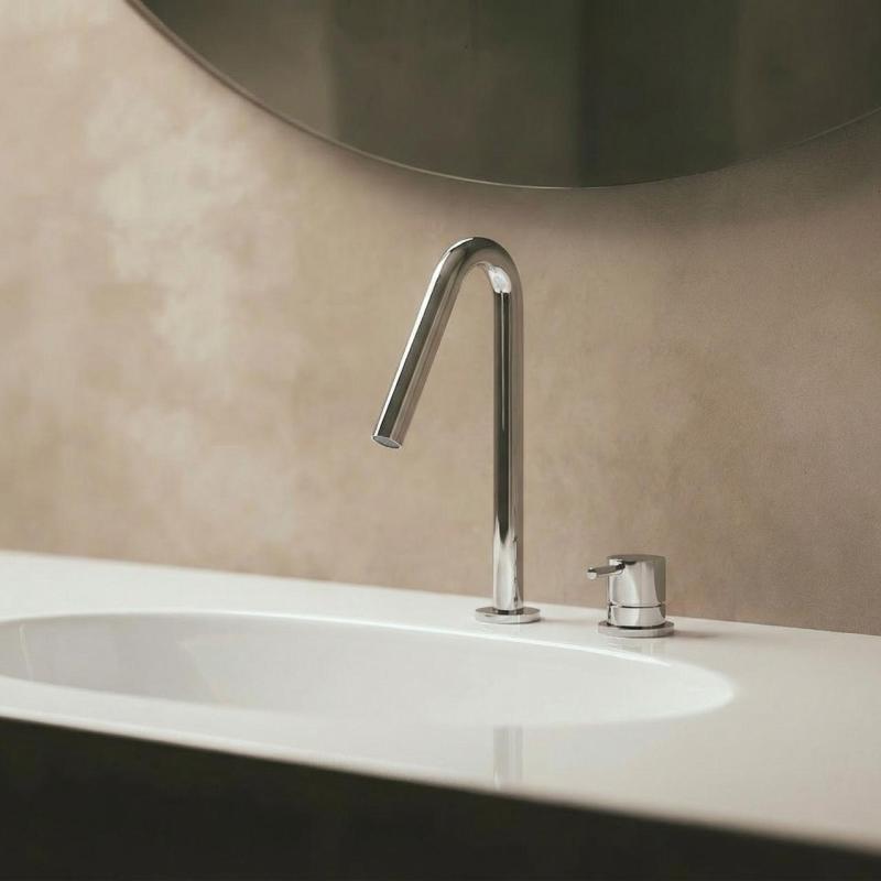 Waterevolution Flow 2-lyukas mosdó csaptelep króm kis V 120mm kifolyó T1121V01