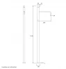 Waterevolution Flow vrijstaande wastafelkraan chroom T11301 tekening