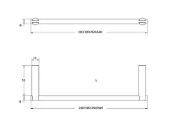 Waterevolution S22 kéztörlőtartó 45 cm rozsdamentes acél A412IE