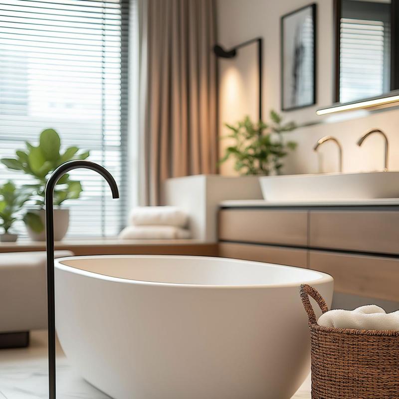 Waterevolution Flow álló fürdőkifolyó matt fekete T1673PR