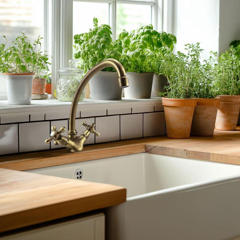 PB Nosztalgikus konyhai csaptelep V1905 Bronz 1208606672