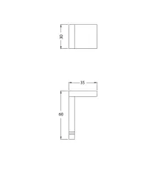 Waterevolution Deep handdoekhaak chroom A25001