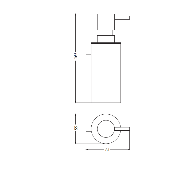 Waterevolution Deep zeepdispenser mat wit A226BR