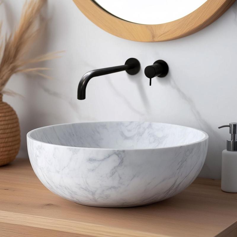 Waterevolution Flow beépíthető mosdócsaptelep matt fekete, 21 cm-es kifolyóval T116BPR-21