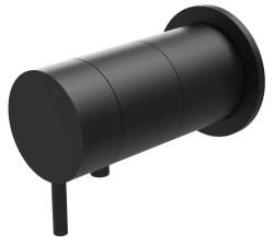 Waterevolution Flow beépíthető zuhanytermosztát, kerek rozettával, matt fekete 1208778082 T142TBPR