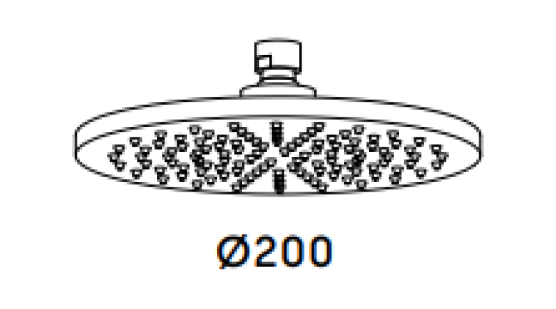 Waterevolution Flow fejzuhany 200 mm króm T164301