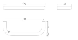 Waterevolution Flow törülközőtartó 17,5 cm króm A11001