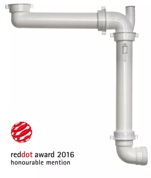 Ruimtebesparende sifon Red Dot Award voor een keukenspoelbak 1208816602