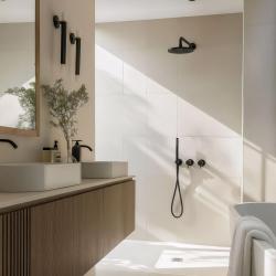 Waterevolution Flow inbouw doucheset mat zwart met thermostaat regendouche en handdouche 1208846402

---

Waterevolution Flow beépített zuhanykészlet matt fekete termosztáttal, esőzuhannyal é