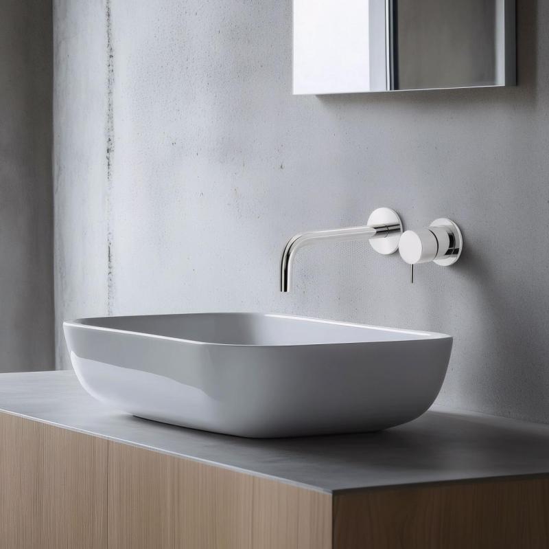 Waterevolution Flow beépíthető mosdócsaptelep króm kifolyó 15 cm T116B01-15