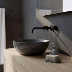 Waterevolution Flow 3 lyukas beépíthető mosdócsaptelep matt fekete, 25 cm-es kifolyóval T1163FPR-25