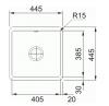 Franke spoelbak Fraceram Kubus KBK 110.40 Onyx onderbouw 1260335878