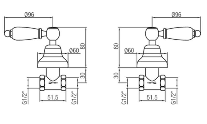 PB klasszikus csaptelep beépített zuhanykészlet fehér fogantyúkkal Bronz 1208854572