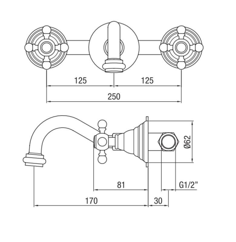 PB klassieke inbouw muurkraan met sterknoppen 16 cm uitloop RVS 1208855062

PB klasszikus beépíthető fali csaptelep csillagfogantyúkkal, 16 cm-es kifolyó, rozsdamentes acél 1208855062