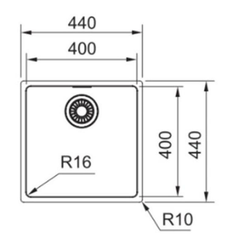 Franke Maris MRX 210.40 rozsdamentes acél mosogató 40x40 síkbeépítés 1270527749