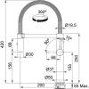 Franke Pescara Semi Pro L Keukenkraan flexibele uitloop chroom 1150393975