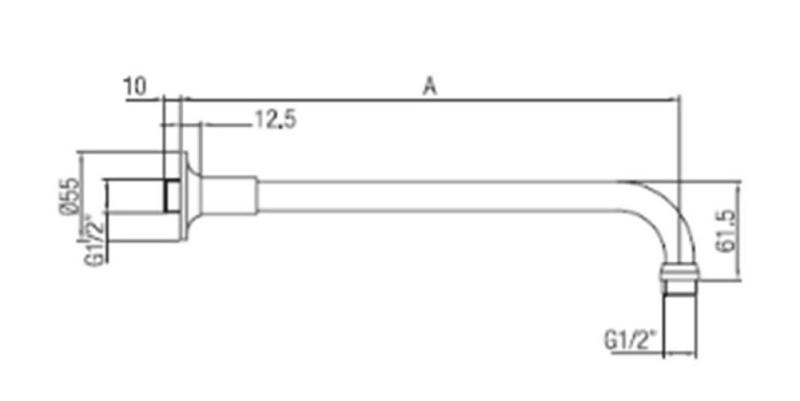 PB klasszikus zuhanykar króm 40cm 1208898912