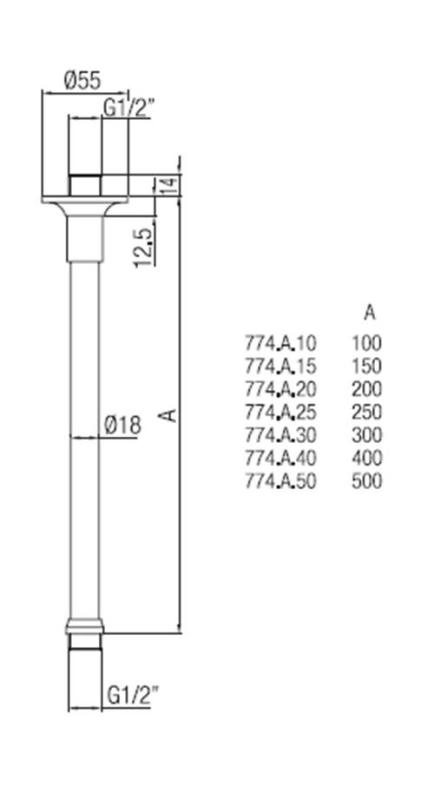 PB klasszikus zuhany mennyezeti kar rozsdamentes acél 30cm 1208898962