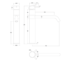 Waterevolution Flow keverőcsaptelep tömör rozsdamentes acél T150IE