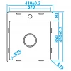 Caressi Basic Line RVS spoelbak 41x45 vlakbouw onderbouw opbouw met kraangatbank CABL37KR15 1208920570