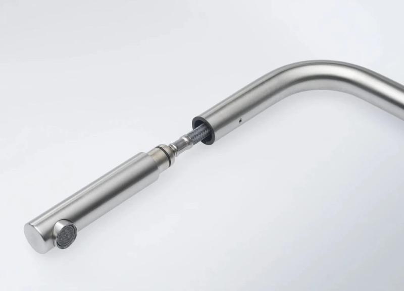 Franke rozsdamentes acél, csiszolt konyhai csaptelep, kihúzható Atlas Neo kifolyócső inox 115.0521.438