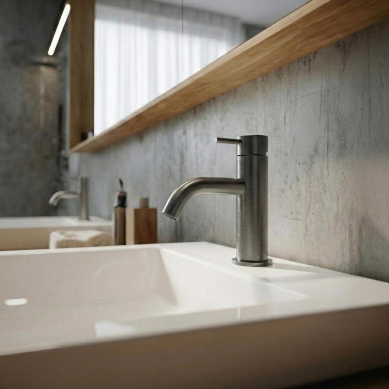 Waterevolution Flow mosdócsaptelep, PVD-bevonatú, csiszolt gun metal  T110GME