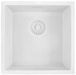 Caressi White Line wit Quartz spoelbak 40 cm opbouw of onderbouw CAGRPP40WH-TU 1208921340