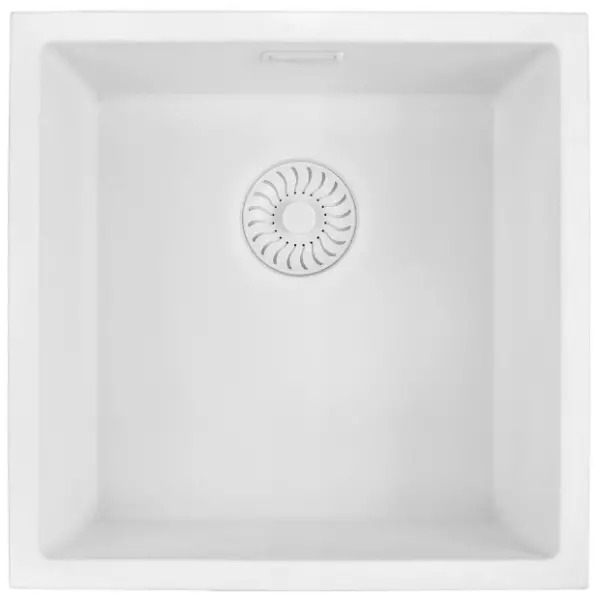 Caressi White Line wit Quartz spoelbak 40 cm opbouw of onderbouw CAGRPP40WH-TU 1208921340