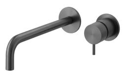 Waterevolution Flow beépíthető mosdócsap PVD Gun Metal, 21 cm-es kifolyóval T116BGME-21