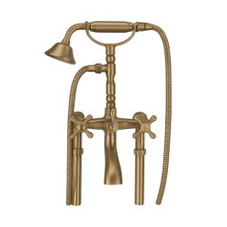 PB Szabadon álló kádcsaptelep nosztalgikus csillaggombokkal Bronz 6000