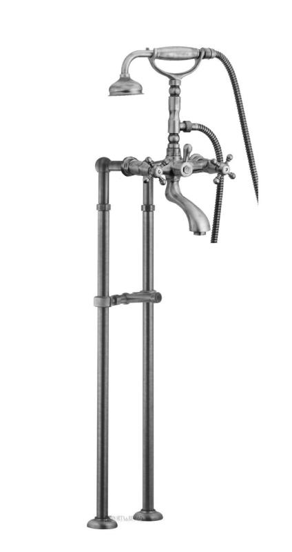 PB Freestanding bath mixer nostalgic strong knobs Bronze 6000