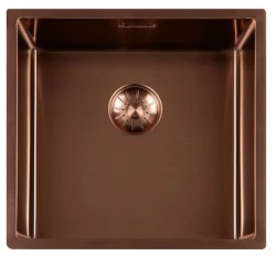 Lorreine 40SP Copper Luxe RVS mosogatómedence réz színű PVD Copper 40x40 alsó beépítés, süllyesztett beépítés és felépítmény 1208952365