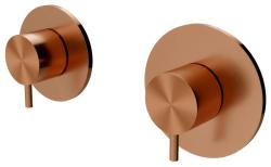 Waterevolution Flow beépíthető zuhanytermosztát 1 átállító csappal, réz