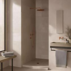 Waterevolution Flow beépíthető zuhanytermosztát 1 átállító csappal, réz