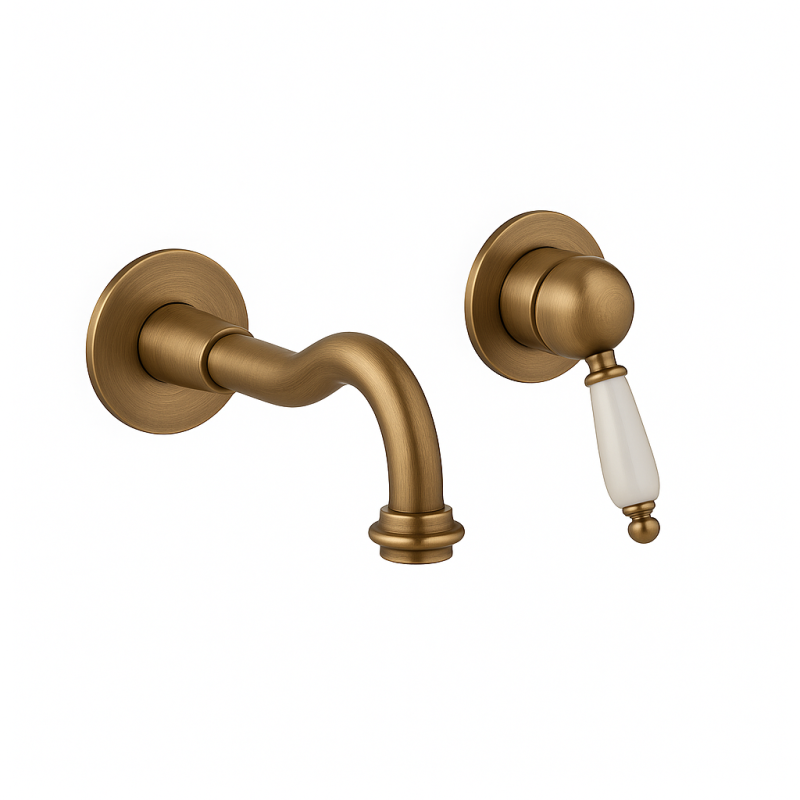 PB nosztalgikus beépíthető mosdócsaptelep Vintage kifolyóval, 21 cm Bronz