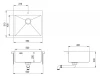 Ausmann Weser RVS spoelbak PVD Copper 55x51 met kraangat onderbouw vlakbouw en opbouw 1208952972