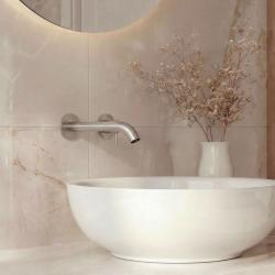 SB Round beépített mosdócsaptelep, kefélt nikkel, 162 mm