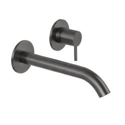 SB Round beépített mosdócsaptelep gun metal PVD 162mm