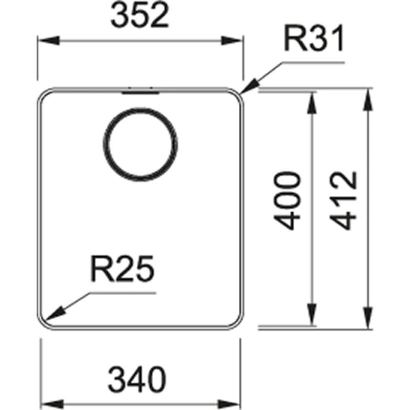 Franke Mythos MYX 210.34 rozsdamentes acél mosogató 34x40 cm síkbeépítés 127.0638.274