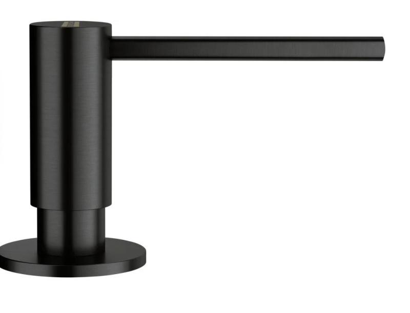 Franke Atlas fekete szálcsiszolt beépíthető szappanadagoló 112.0717.102