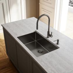 Franke Keukenkraan Eos Neo met uittrekbare sproeikop PVD gun metal 115.0628.256