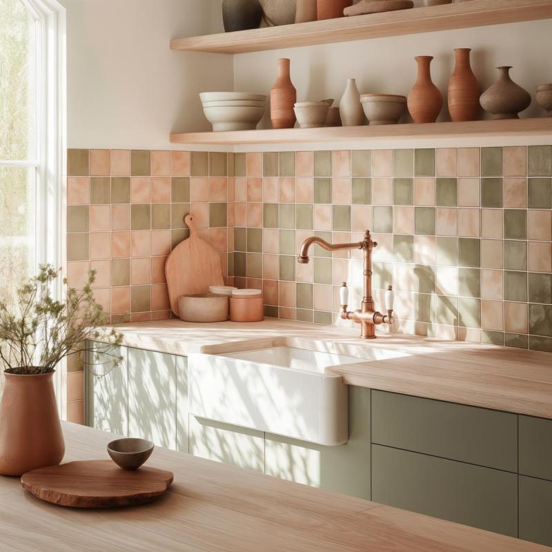 PB Nosztalgikus klasszikus vidéki konyhai csaptelep Réz fehér fogantyúkkal 1208953914