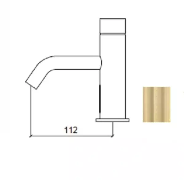 Waterevolution Flow elektronikus mosdócsaptelep infravörös 230 volton Light Gold T110EEWGE