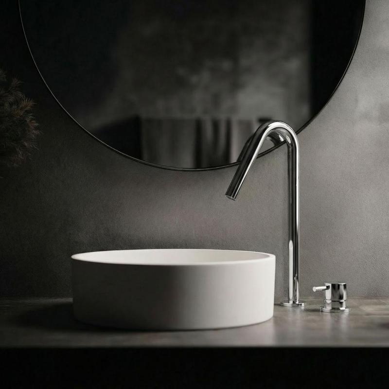 Waterevolution Flow 2-lyukú mosdócsaptelep króm magas V 120 mm kifolyó T1122V01