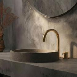 Waterevolution Flow 2-lyukú mosdócsaptelep kefélt réz T1121ULE